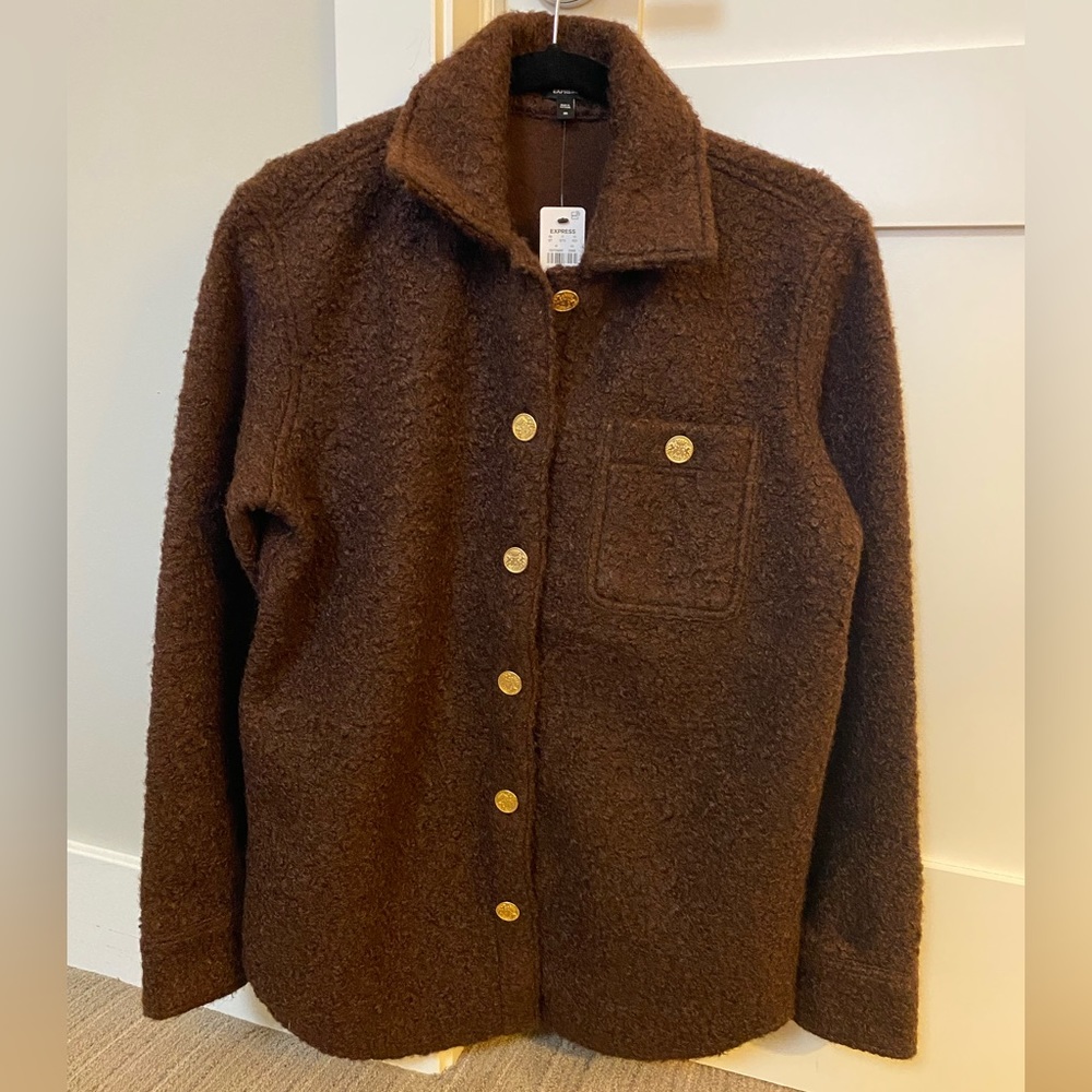 Express Brown Shacket Size XS